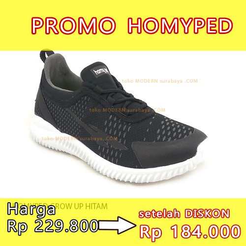 HOMYPED GROW UP HITAM sepatu pria casual slip on tali