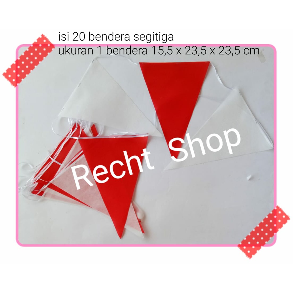 Jual Bendera Merah Putih Segitiga Dekorasi Dirgahayu Hut Indonesia Banner Flag Segitiga Bendera