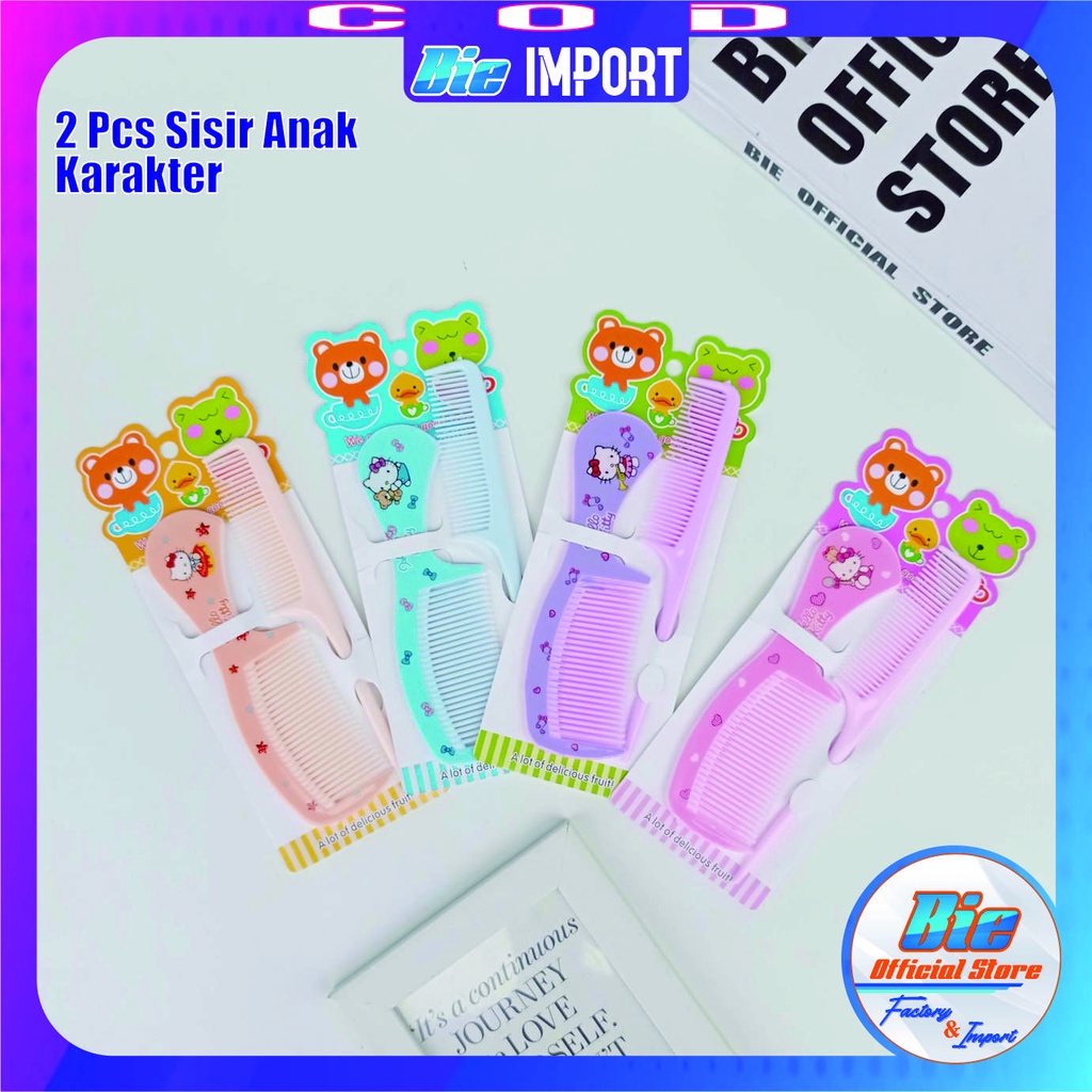 2 Pcs Sisir Karakter Korean Style Import / Sisir Rambut