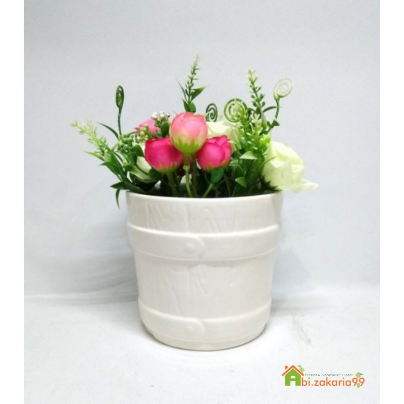 POT/VAS KERAMIK BUNGA EMBER MINI