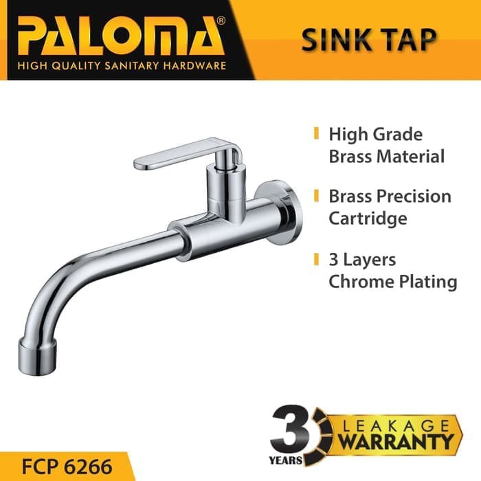 Tap PALOMA FCP 6266 Keran Kran Air Dingin Sink Wastafel Dapur Tembok