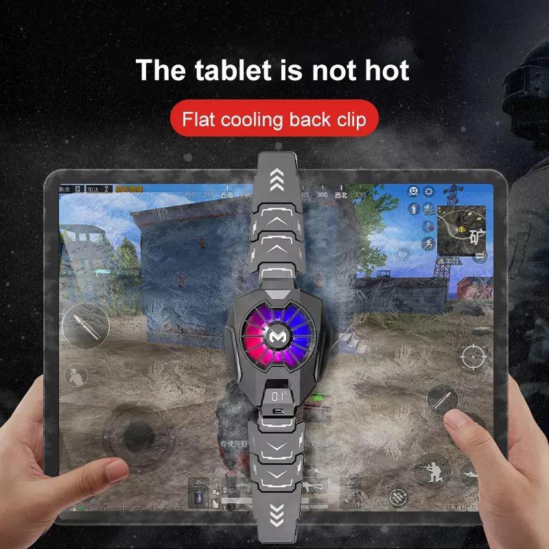 Universal Kipas Angin Hp Kipas Hp Gaming for Tablet Memo DL05 Cooling Pad Hp Gaming Mobile Phone Cooling Fan Radiator Turbo Hurricane Game Cooler Pad LED Tablet Phone Cool Heat Sink For IPhone Vivo samsung xiaomi ipad