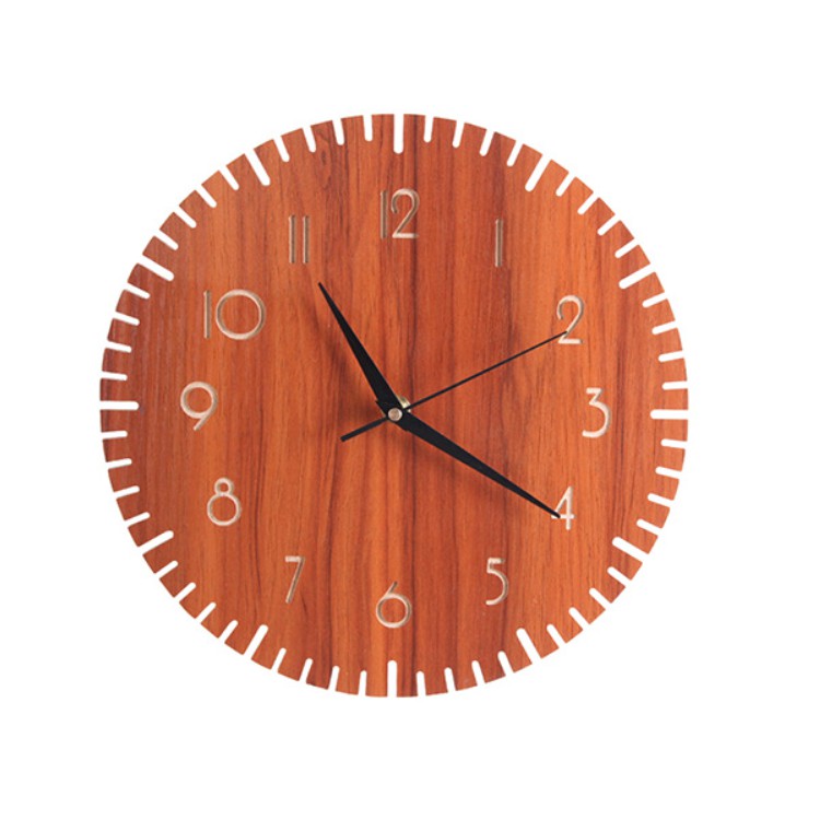 Jam DInding Bulat Kayu Klasik