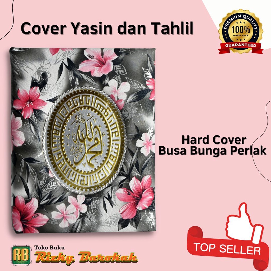 Cover Yasin Busa Bunga Perlak Sampul Yasin Hard Cover,Cover Yasin,Cover Buku Yasin,Yasin Hardcover C