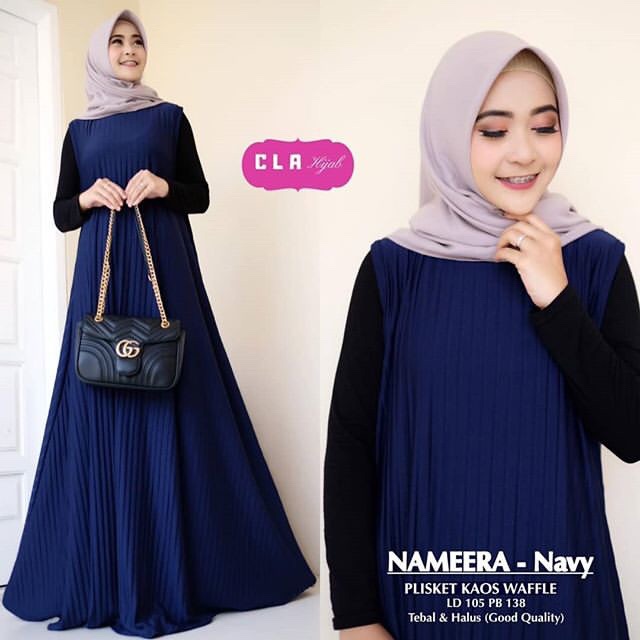 Dress plisket kutung / NAMEERA maxy