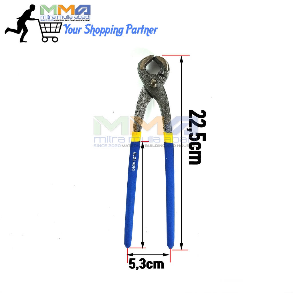 Gegep / Tang Jepit Pencabut / Tower Pincher Kawat Baja Wanly 9&quot;