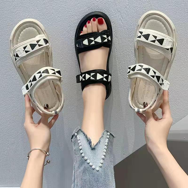 Free Box Sandal Wanita Korea Sandal Wanita Murah NS208 Sepatu Sandal Wedges Wanita Import