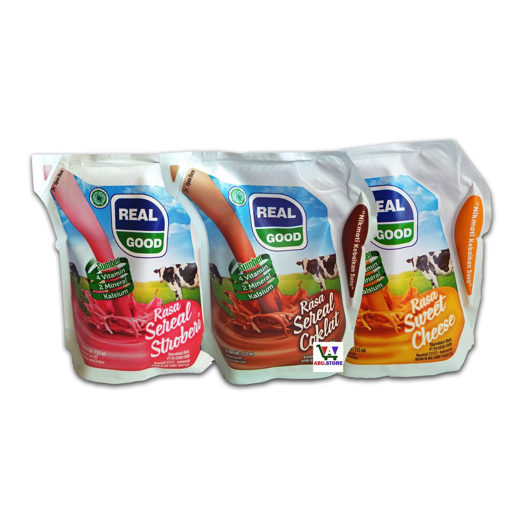 Susu Real Good 125 ml (Coklat/Straw/Sweet Cheese)