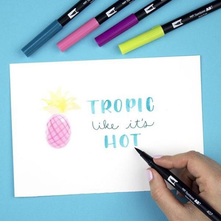 

(-_*)pro** Tombow Dual Brush Pen ABT Tropical Palette Set 10 ▧