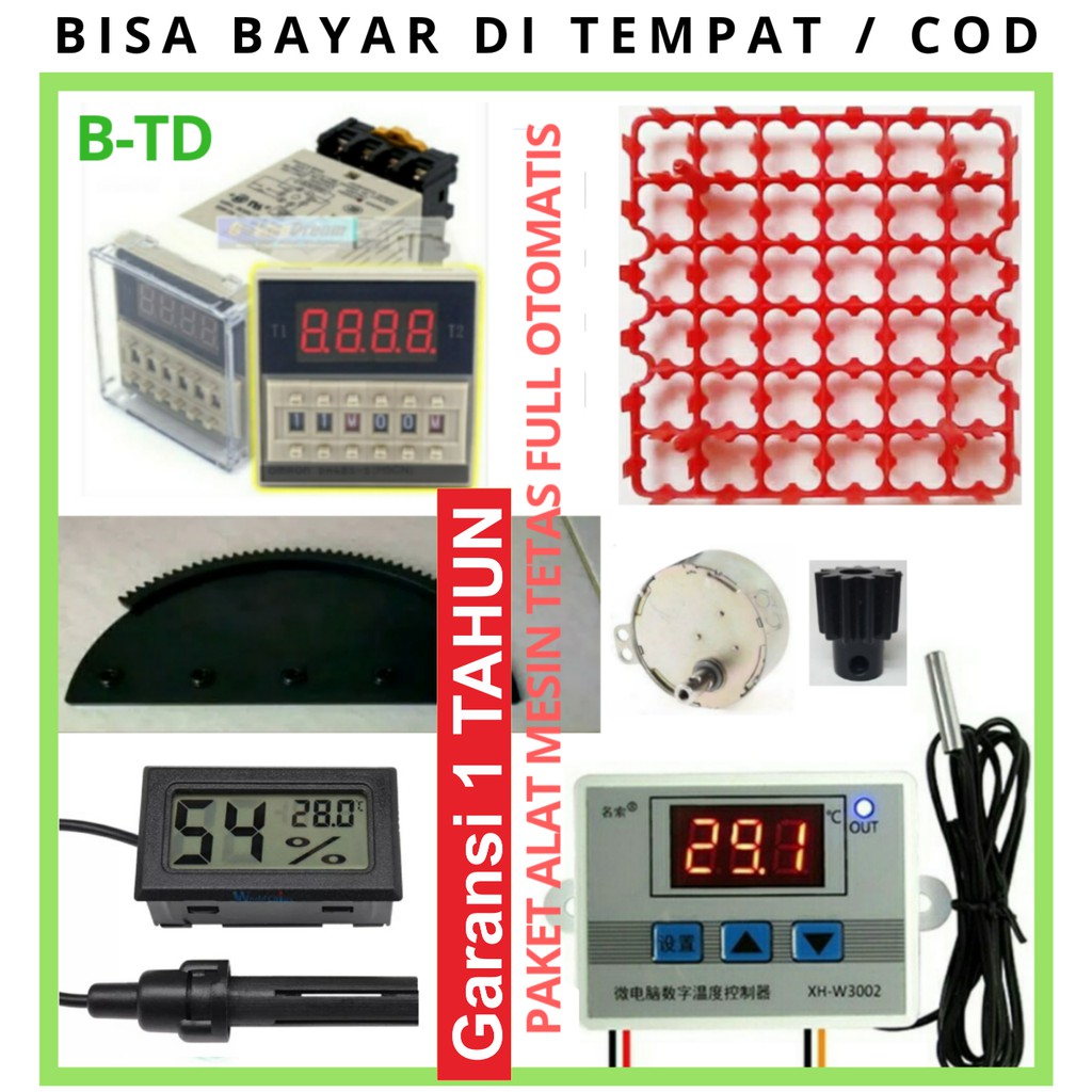 Mesin Tetas Telur RAK AYUN - PAKET B-TD - Paket Alat Mesin Penetas Telur Full Otomatis - Garansi