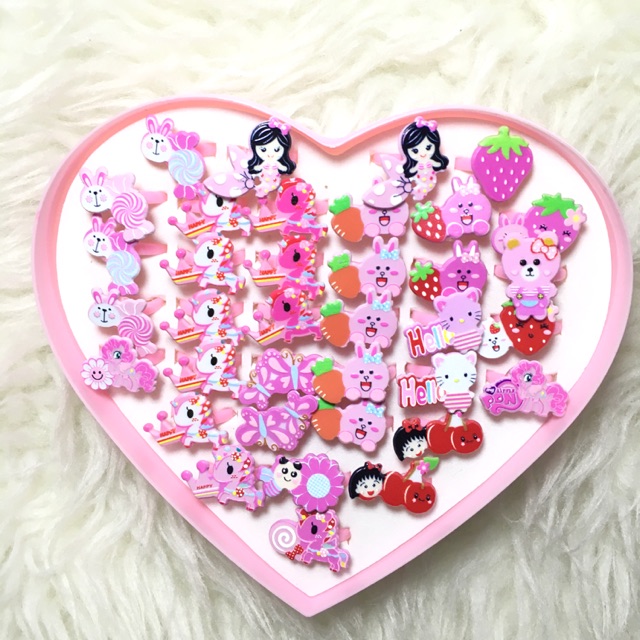 CPC03 Cincin Plastik Korea Pink Karakter 1 pcs
