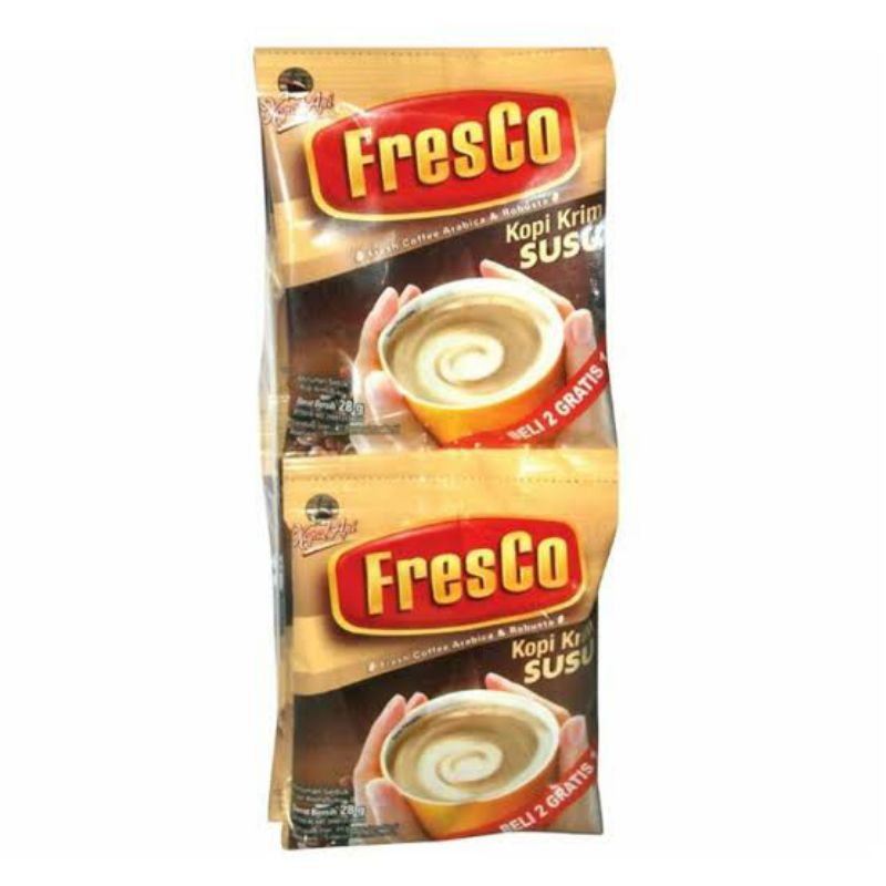 

Fresco Kopi Susu 1 renceng (isi 12 sachet)