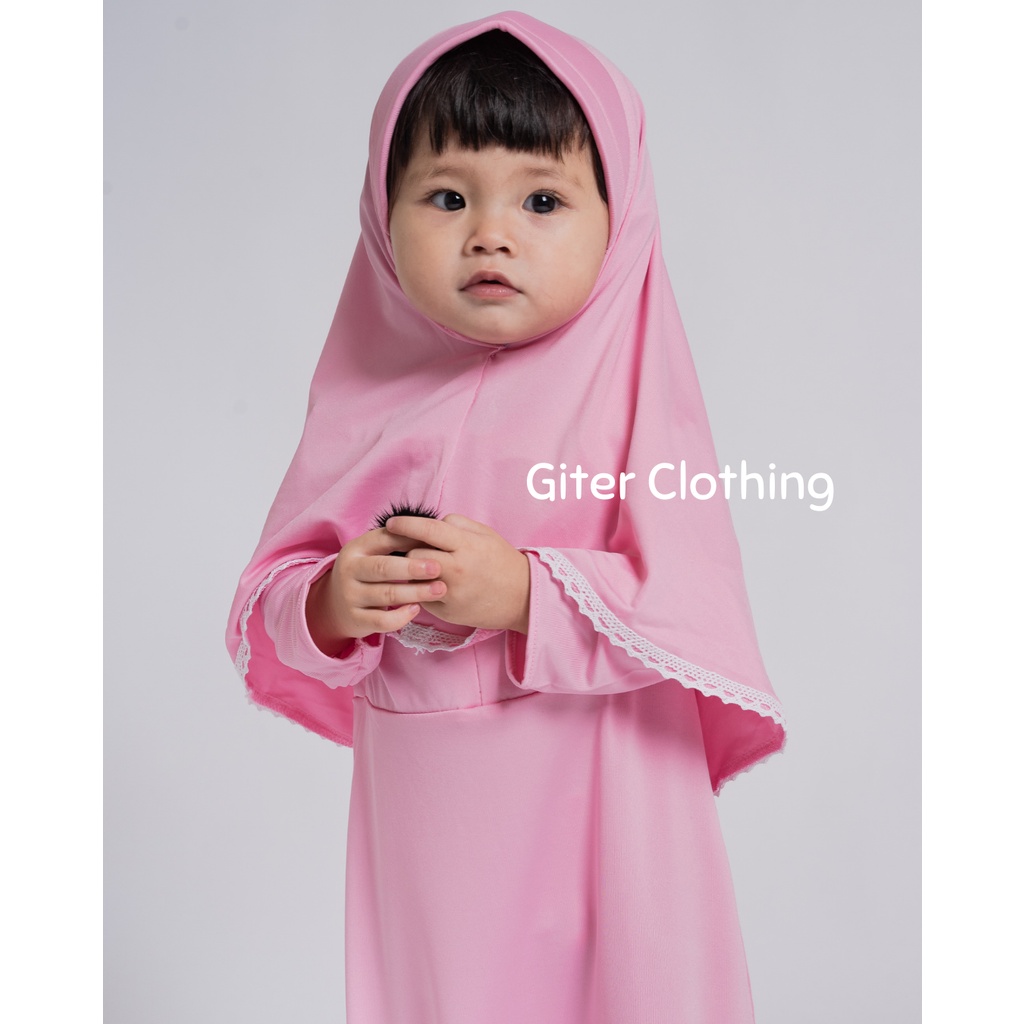 Gamis anak bayi alula set Kids Gamis Anak 1 2 3 4 Tahun by giter's clothing