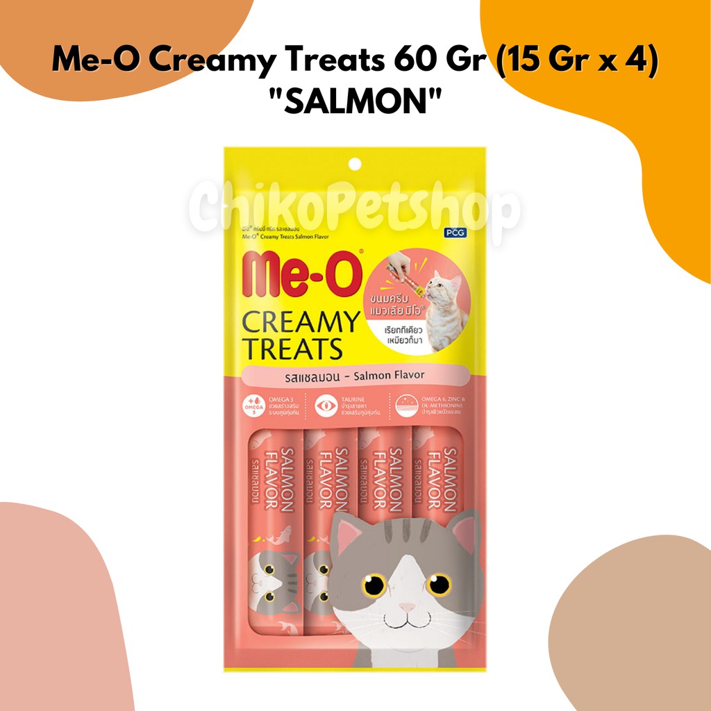 Snack kucing ME-O Creamy treats 15gr isi 4 pcs | MEO Creamy 15 gr