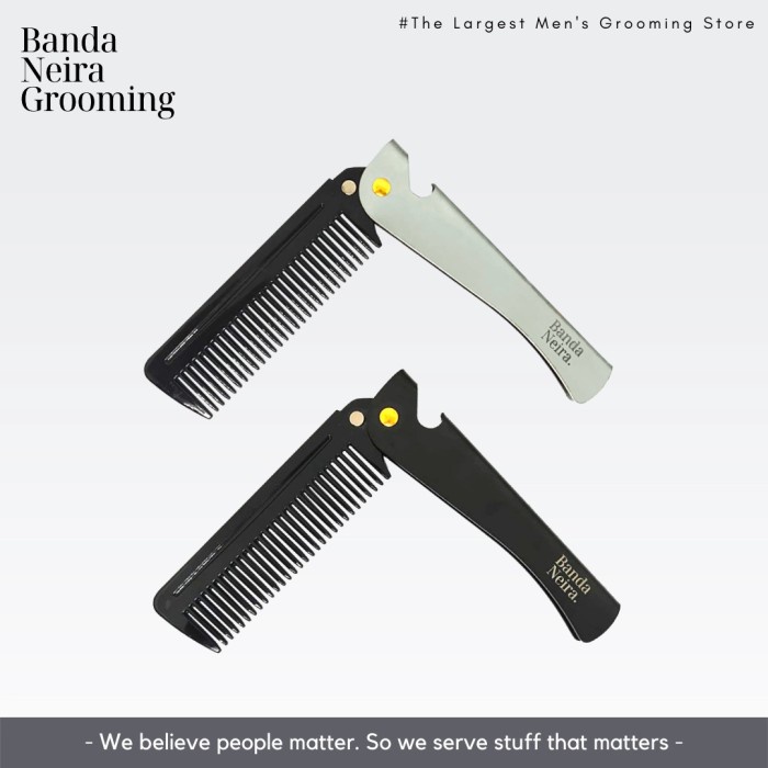 The Mason Steel Folding Comb / Sisir Lipat by Banda Neira Grooming