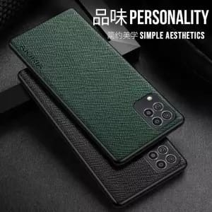 SAMSUNG GALAXY M23 M33 M53 5G M62 M52 5G M32 M22 SOFT CASE CANVAS CROSS PATTERN