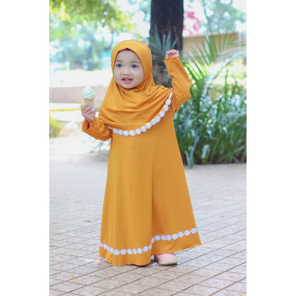 Cilla Dress - Gamis Anak Perempuan - Dress Imut Baby Perempuan 0-7 Tahun - Busana Muslim Anak Lucu