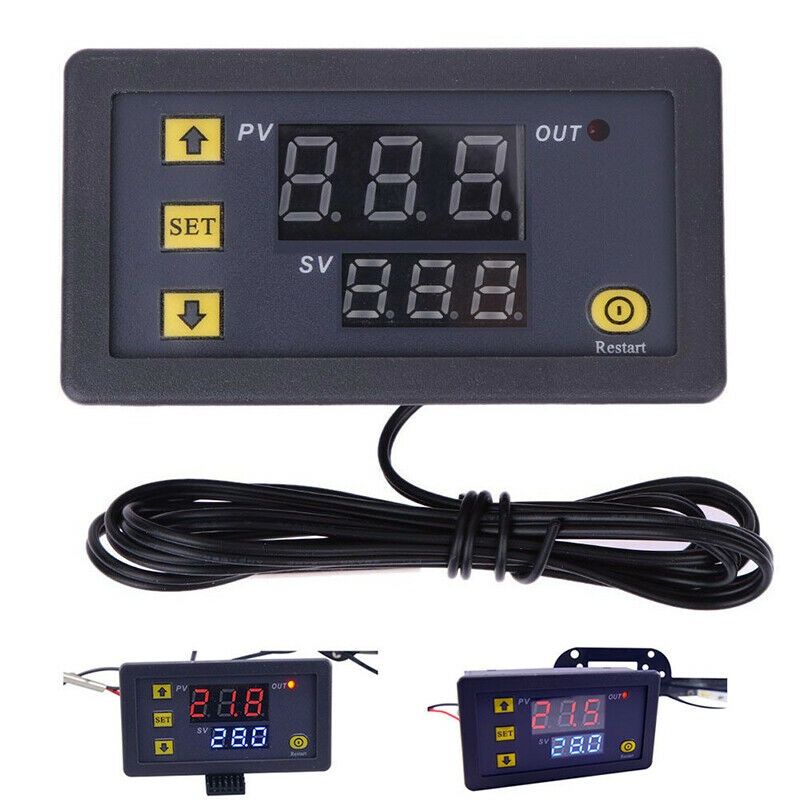 Digital LCD Thermostat Temperature Controller Meter Regulator W3230 AC220V