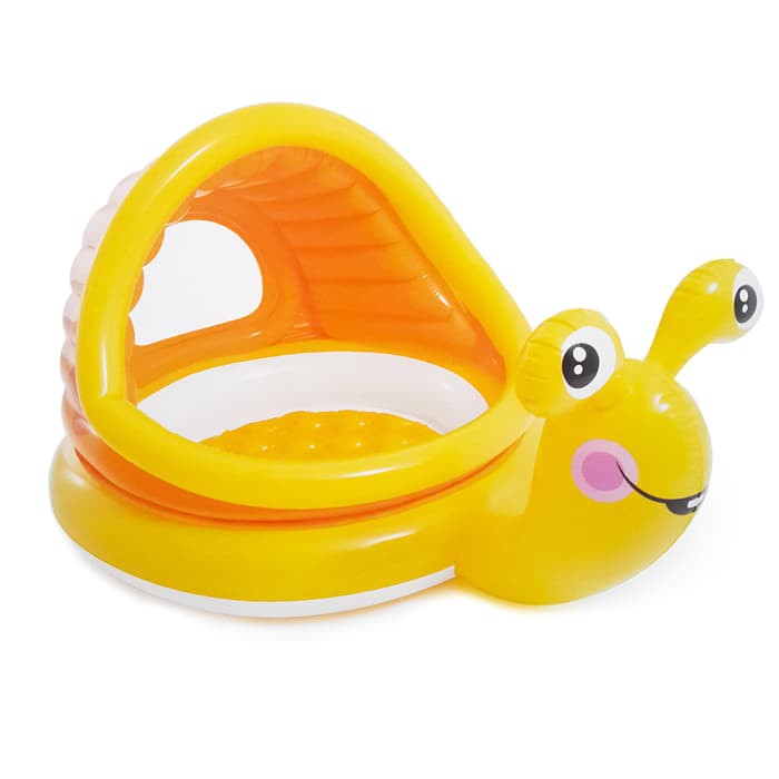 Intex Lazy Snail Shade Baby Pool. Kolam Renang Kanopi Anak 57124. Dimensi 145 x 102 x 74cm