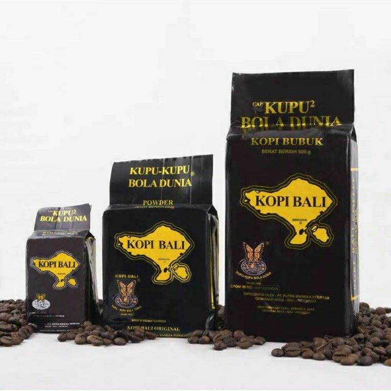 

Kopi Bali 100% Pure KEMASAN 250 gram coffee bali kupu-kupu bola dunia