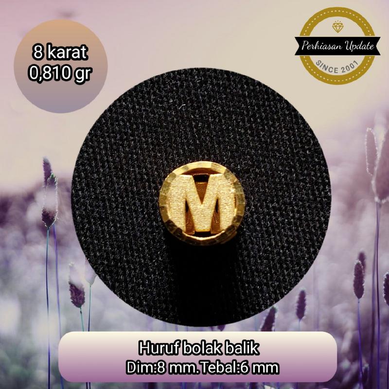 GELANG TALI EMAS HURUF "M"