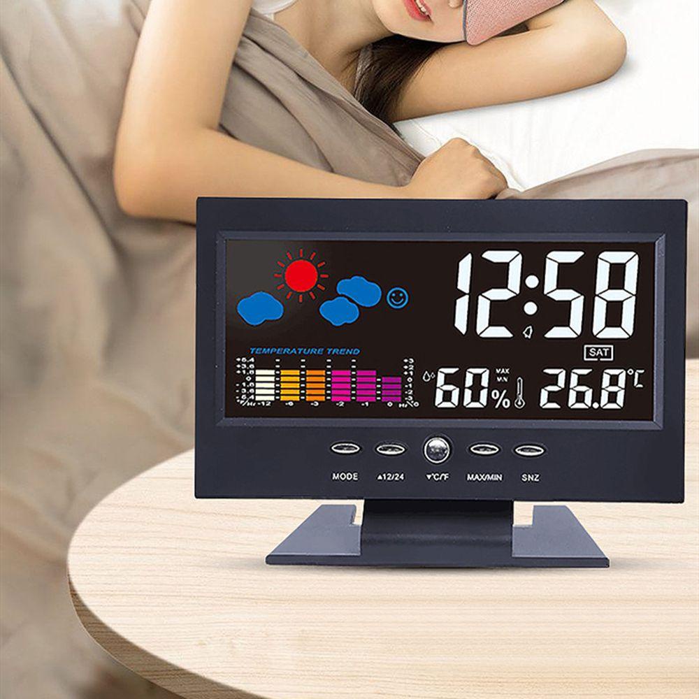 Solighter Jam Alarm Digital Dengan Lampu LED Untuk Indoor / Outdoor