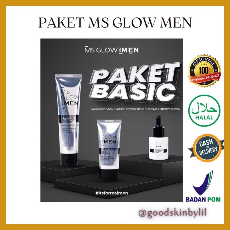 MS GLOW MEN / MS GLOW FOR MEN / PAKET BASIC MS GLOW FOR MEN