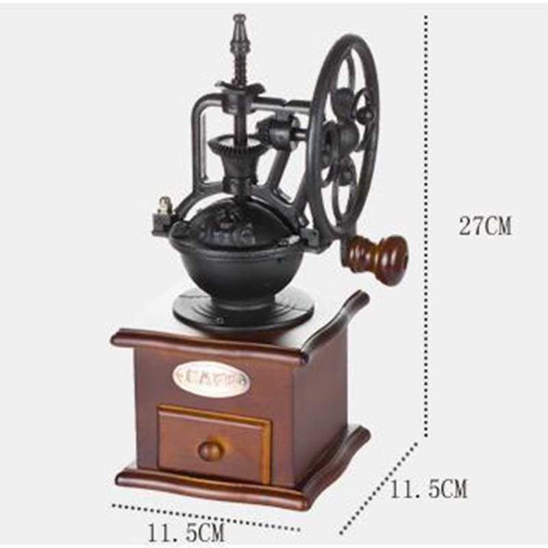 Penggiling Biji Kopi Manual Coffee Grinder Retro Vintage Kayu Keramik