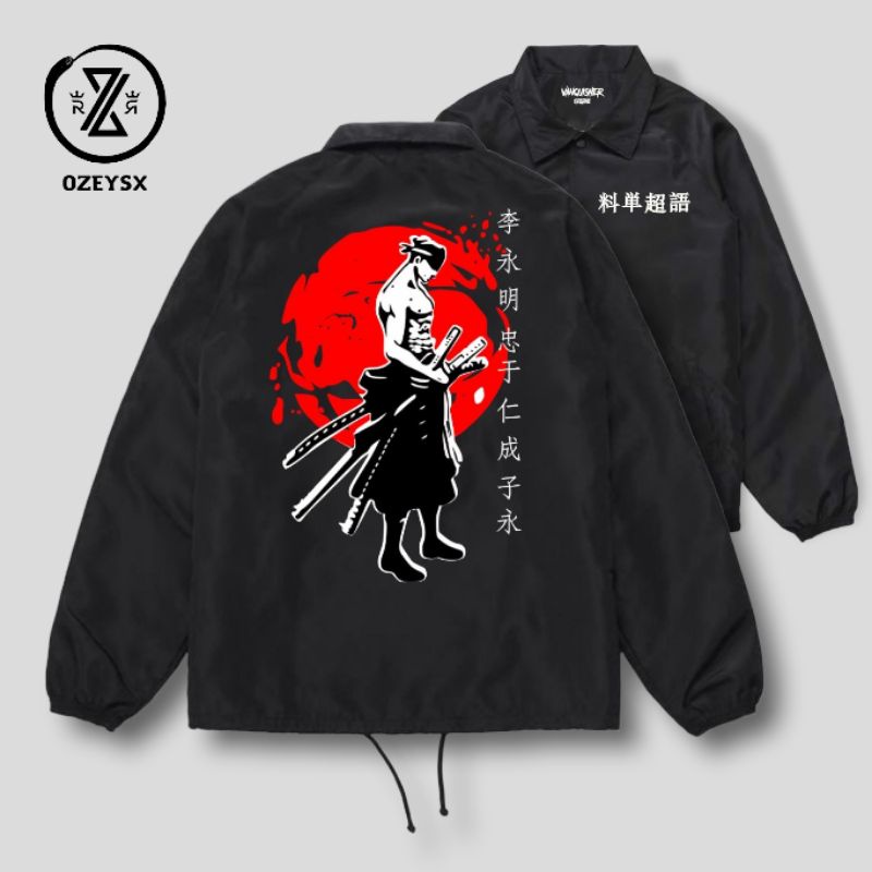 JAKET COACH PARASUT PRIA DEWASA ONE PIECE /COACH ANIME ONE PIECE ZORO [COD]