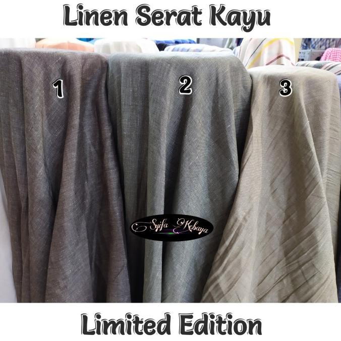 Kain linen tebal. katun linen serat kayu import. bahan linen