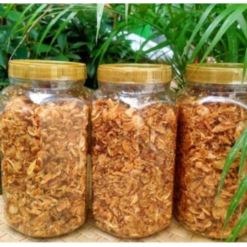 Bawang merah goreng / brambang goreng kemas toples / bawang goreng 200 gr