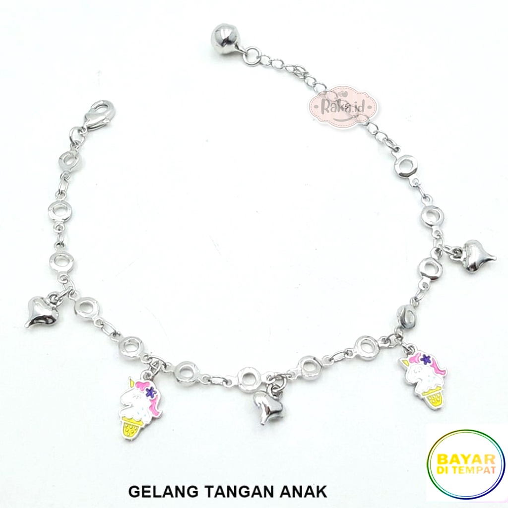 Gelang Tangan Anak Motif Ice Cream Unicorn Perhiasan Anak 1092