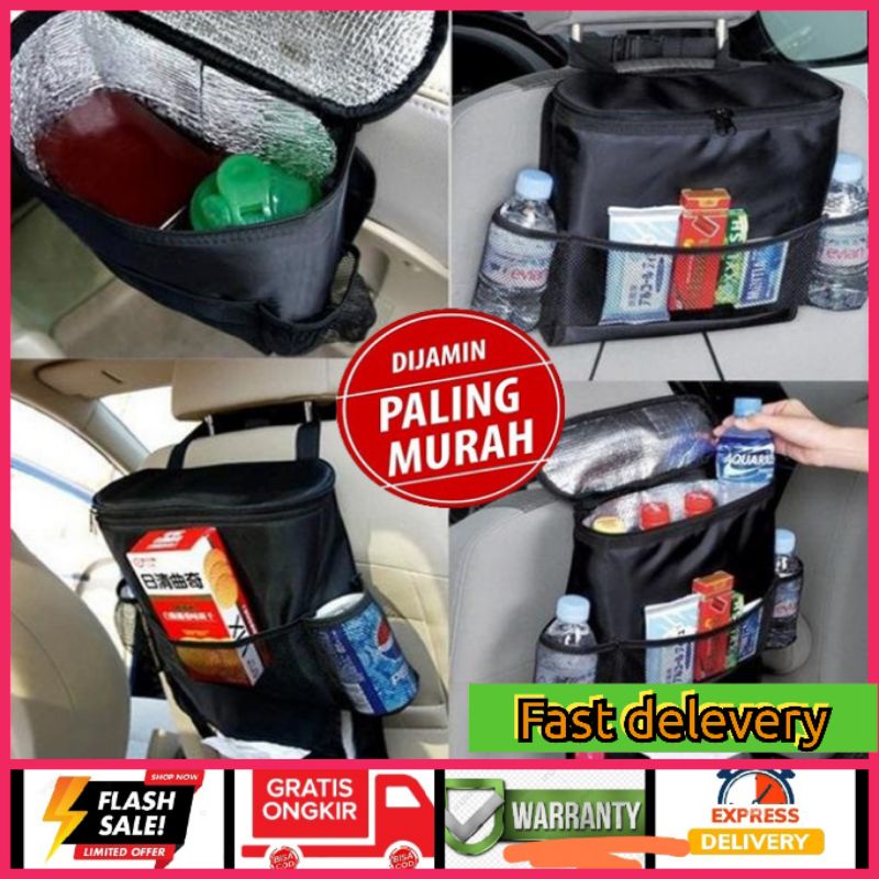 Tas Jok Mobil Cooler Lapisan Bahan Almunium Foil car Seat Organizer