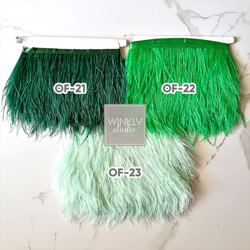 Bulu Ostrich Pendek 8cm - 10cm Ostrich Feather 10 cm Renda Ostrich