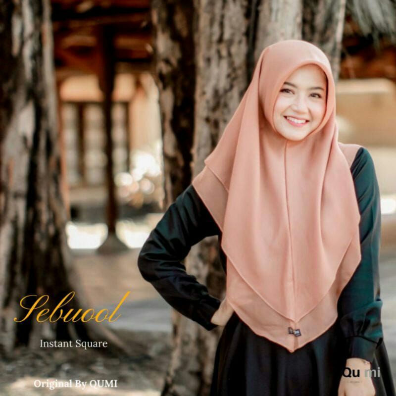 qumi hijab instant bella square jilbab segiempat polycotton praktis