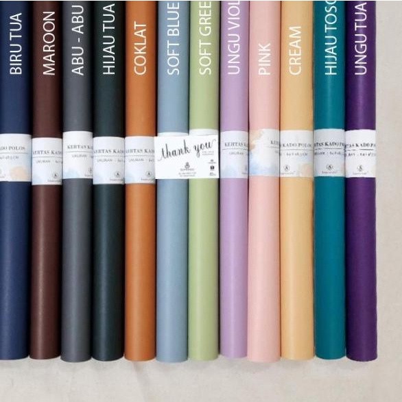 

☺ (10lbr) KERTAS KADO POLOS SUPRINDO - MIX WARNA ۝