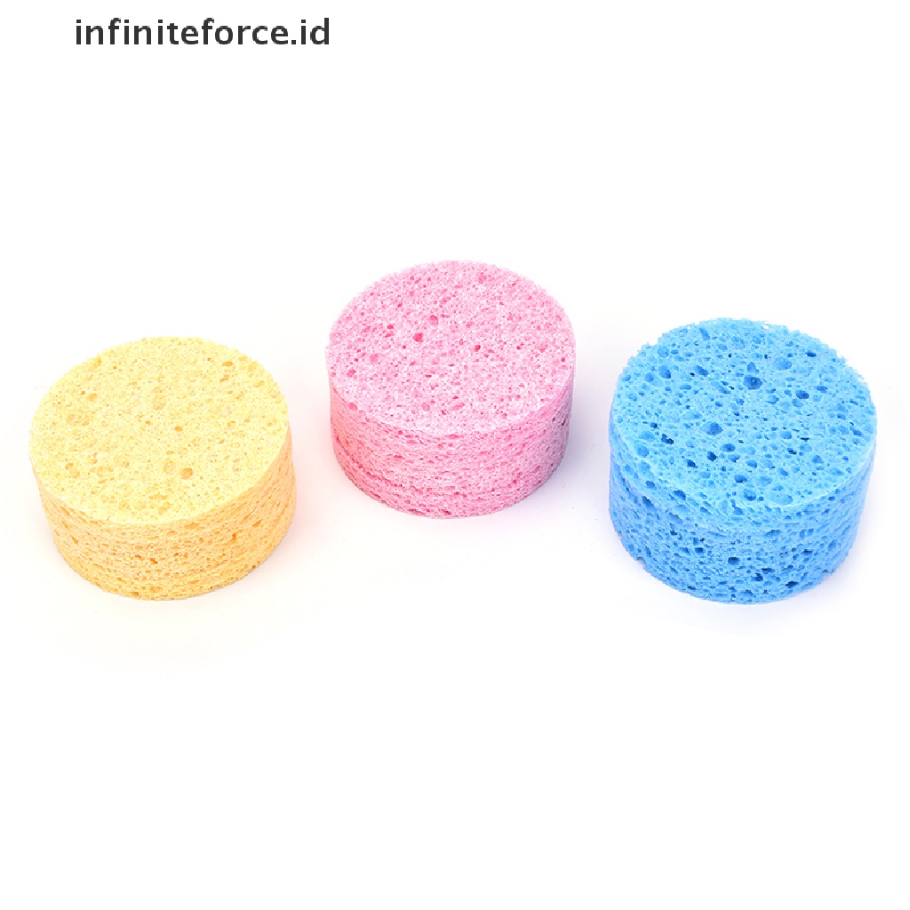 Infiniteforce.id 4pcs Spons Pembersih Wajah Bahan Serat Kayu Alami