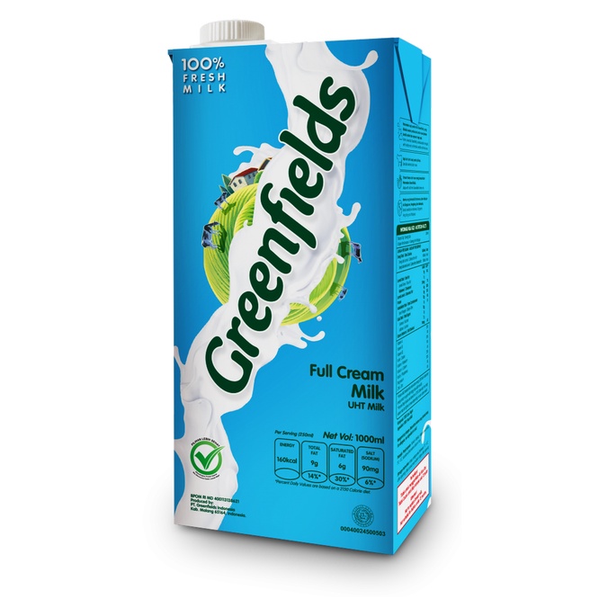 

Susu UHT Greenfields Full Cream @ 1 liter