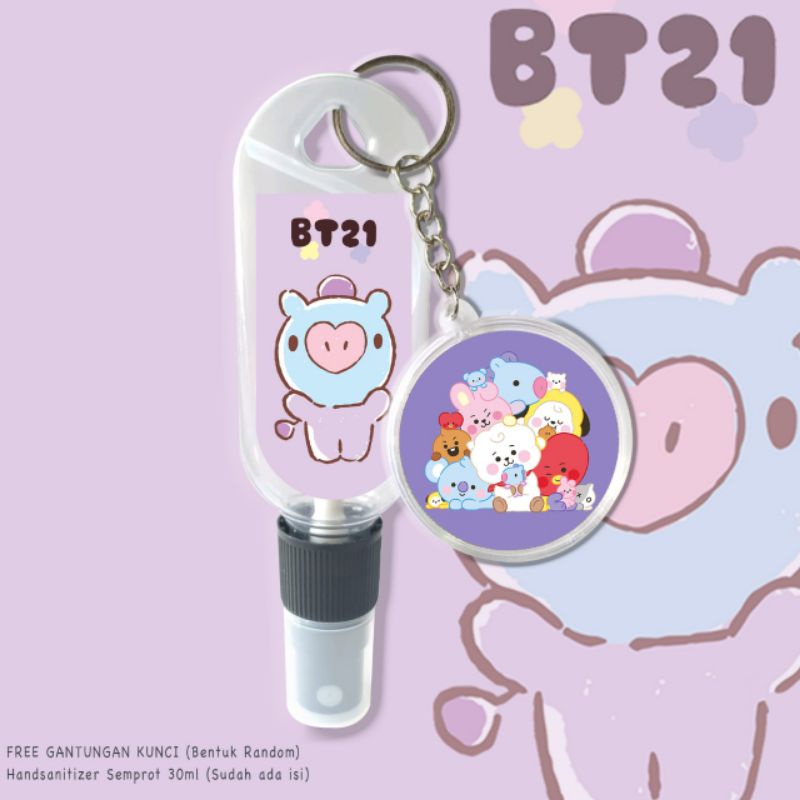 HAND SANITIZER BT21 LUCU/SPRAY 30ML FREE GANCI+ISI HS