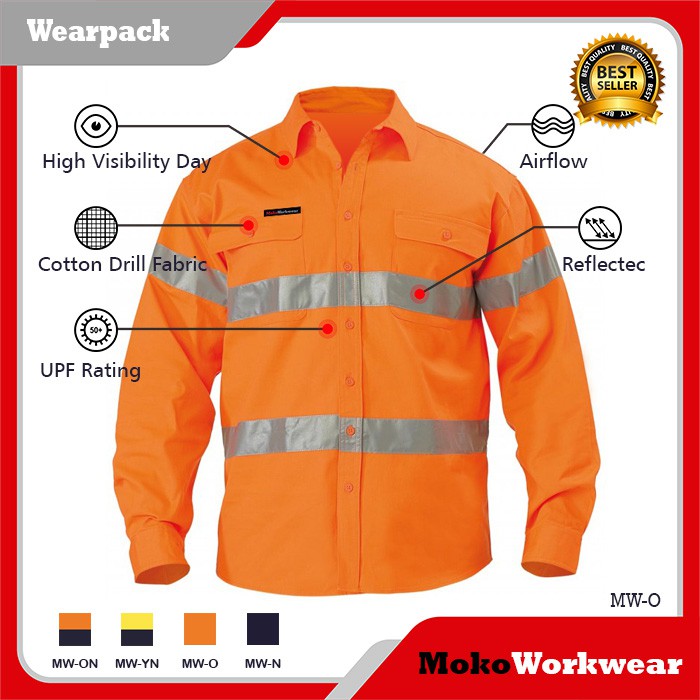 Seragam Kerja Safety Wearpack Tambang Baju Kerja Safety Pria Wanita Orange Smal Medium Large Shopee Indonesia