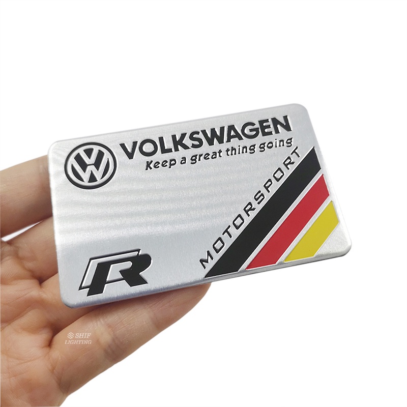 1pc Stiker Emblem Logo Volkswagen Bahan Aluminum Untuk Bagasi Belakang Mobil VW Volkswagen