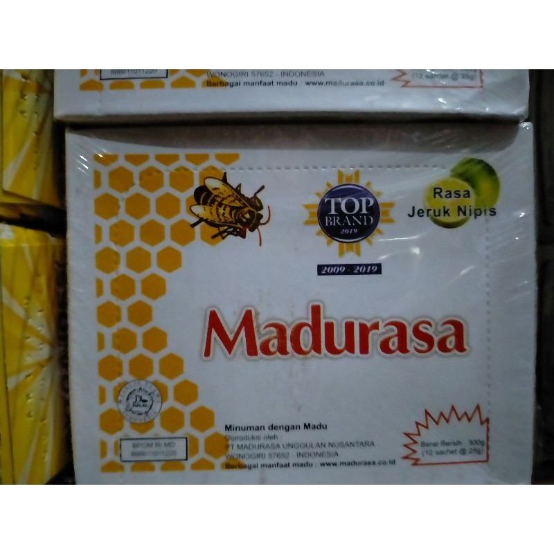 madurasa,per box isi 12sachet.