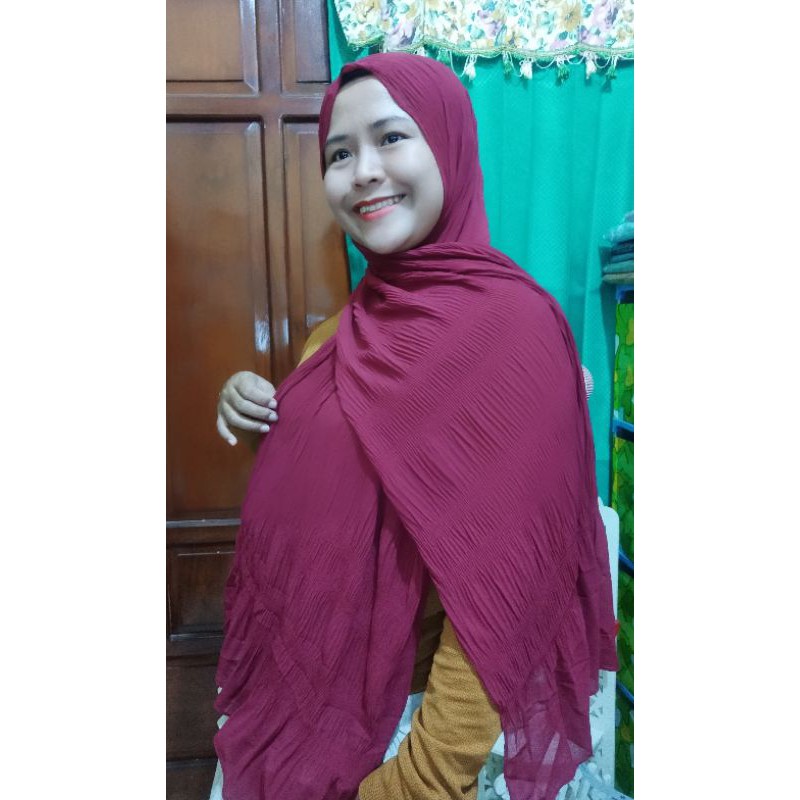 PASHMINA PLISKET SMOX ORIGINAL DOA IBU/PASHMINA PLISKET CERUTY/PASHMINA PLISKET SMOX DOI