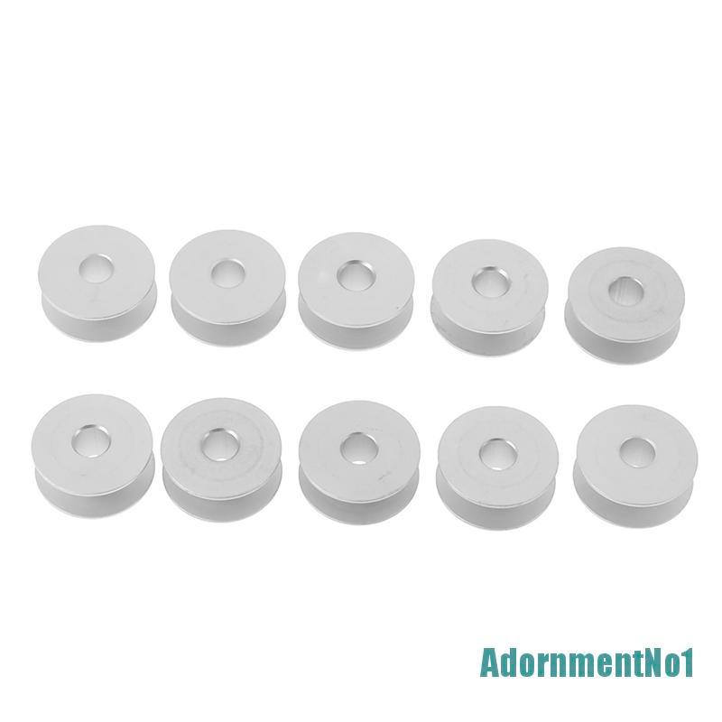 (AdornmentNo1) 10pcs Bobbin Aluminum 21mm Untuk Mesin Jahit Singer Brother