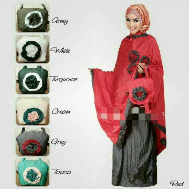 Mukena parasut ponco traveling