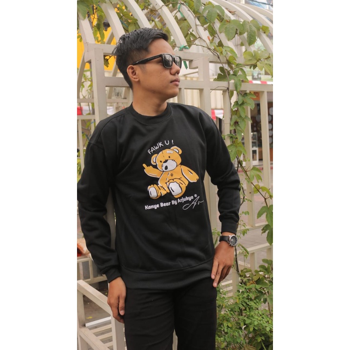 Crewneck Teddy Fawk U Black Arjukya