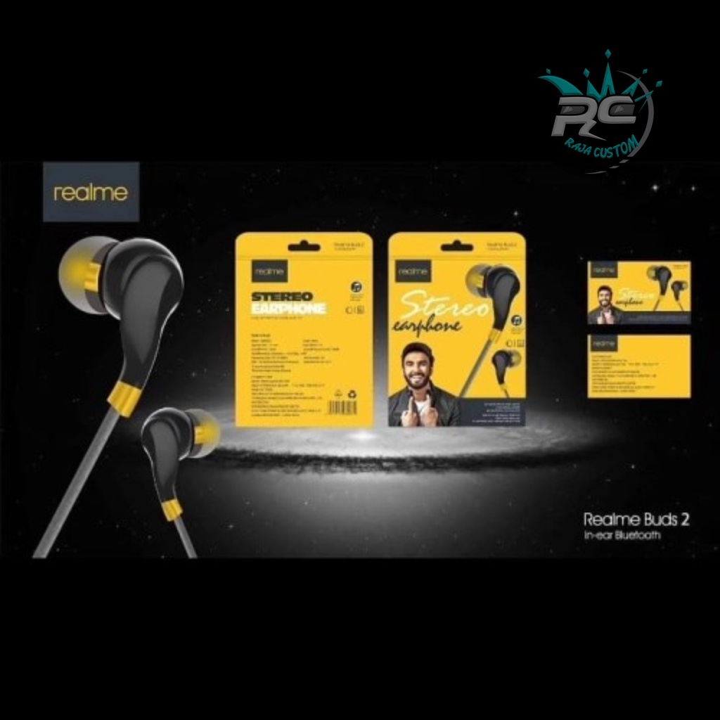 Headset Hf headsfree earphone Realme Buds 2 super Bass C21y c2 c3 c11 c21 c20 realme 5 5pro 6 7 8 8p