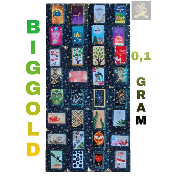 biggold 0,1 gram 0,25 gram Logam mulia emas antam