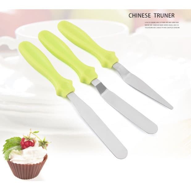 Pisau Cake spatula stainless Knife Spatula set 3 pcs