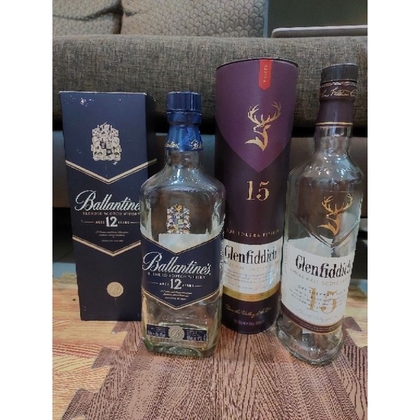 Botol kosong monkey shoulder ballantines glenfidch